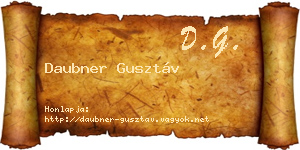 Daubner Gusztáv névjegykártya