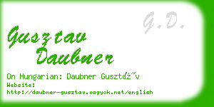 gusztav daubner business card